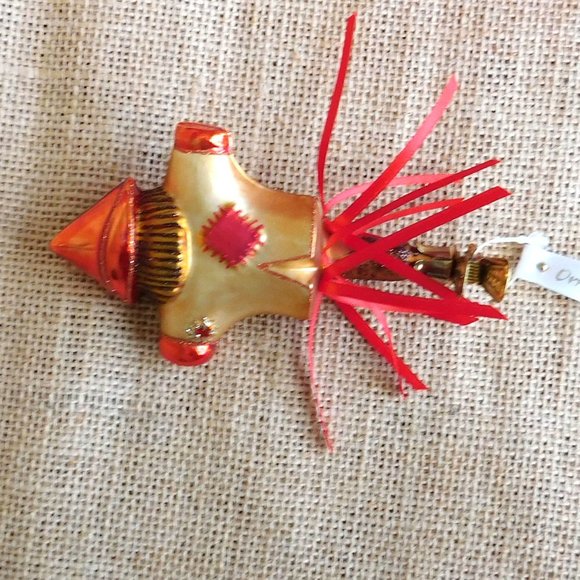 Scarecrow Hand Blown Glass Clip On Ornament- Ornaments to Remember NIP - Picture 3 of 9